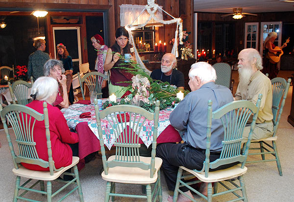 after dinner at Dancing Peacock Paradise Xmas 2011