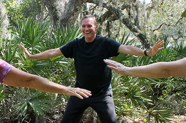Qi Gong with Greg on 1st April 2012 at Dancing Peacock Paradise