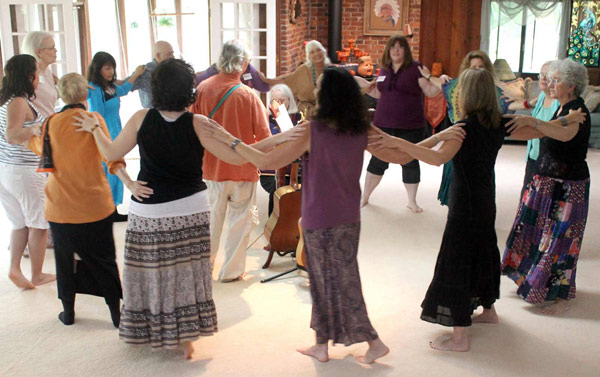 Dances of Universal
Peace at Dancing Peacock Paradise, October 2012
