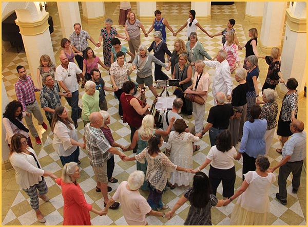 Dances of Universal Peace at the Thomas Center in Gainesville, July 29, 2017