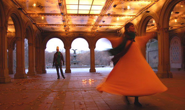 Habiba whirling in Central Park on Rumi Urs