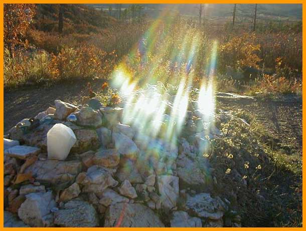 The maqbara - gravesite - of Samual
Lewis, originator of the Dances of Universal Peace, Lama, New Mexico